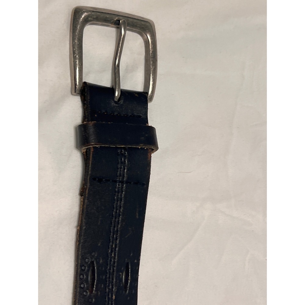 Carhartt 2216 Mens Black Genuine Leather Grommet Belt XS Distressed Workwear